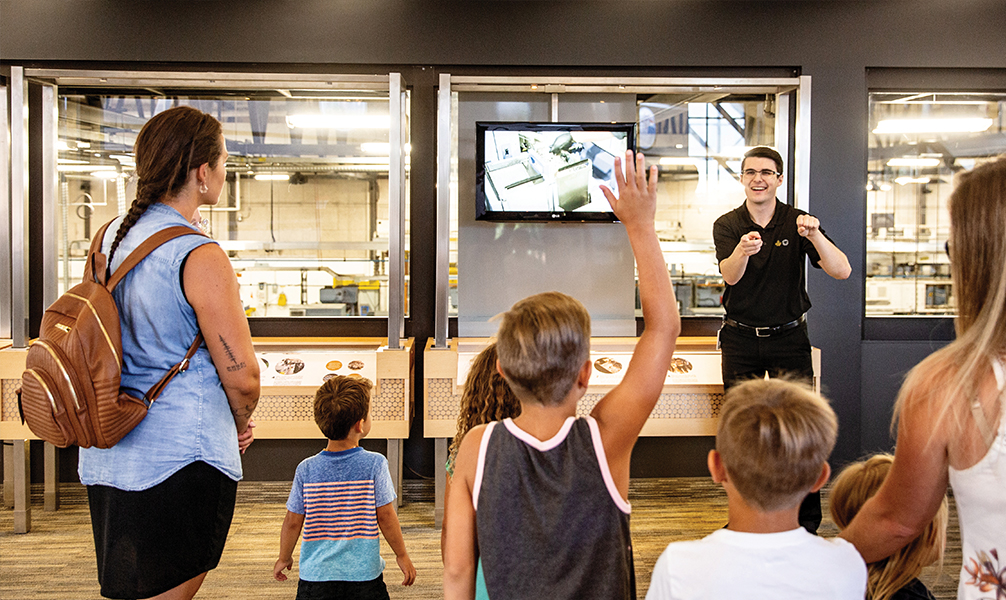Photo of people on a Guided Tour at The Winnipeg Mint.