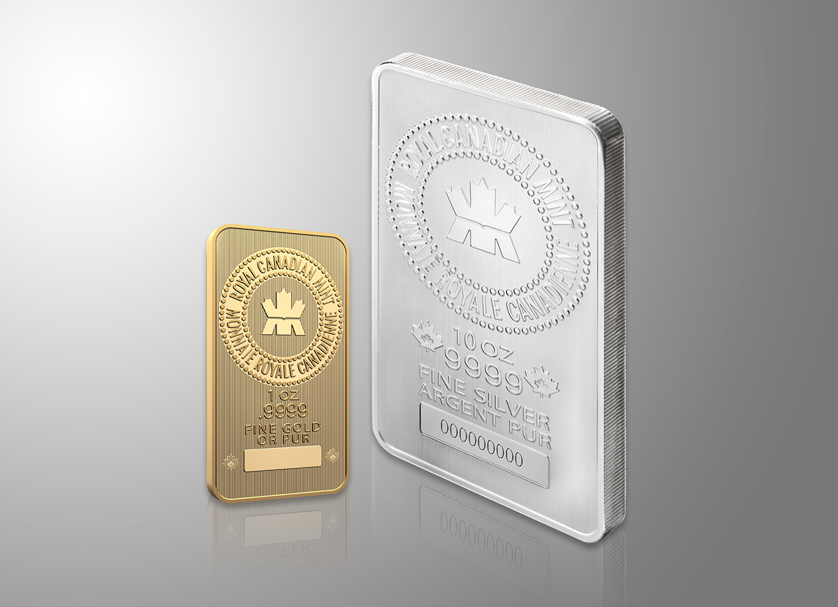 Gold and silver bullion bars