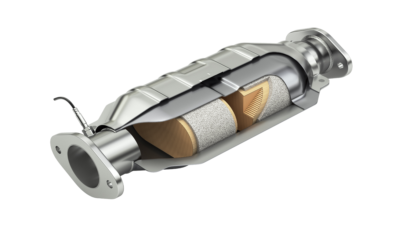 Cross section of catalytic converter