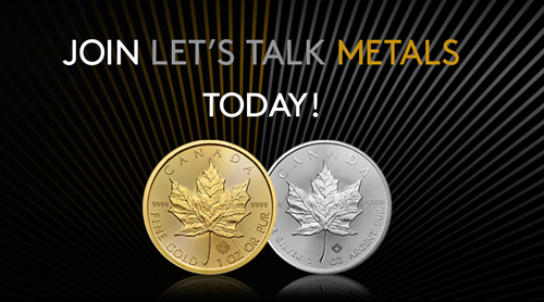 Photo of gold and silver coin with title, Join Let’s Talk Metals Today!