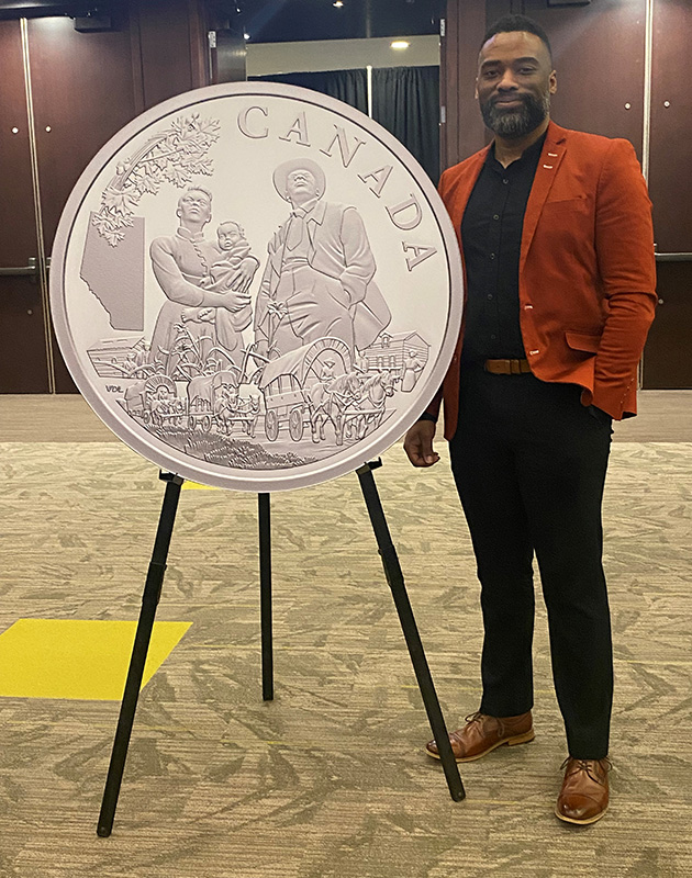 Valentine De Landro with Commemorating Black History: Amber Valley coin