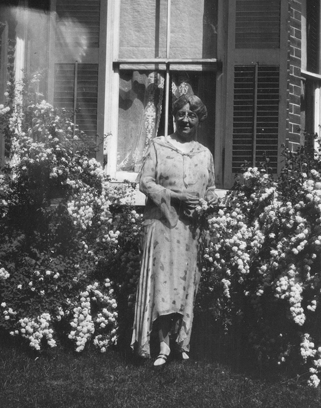 L. M. Montgomery in her garden, Norval – ca. 1932 