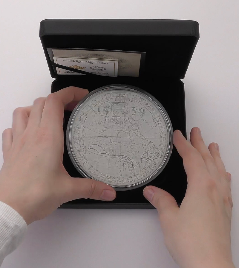 Emanuel Hahn’s Original Sketch: Royal Visit – 5 oz. Fine Silver Coin