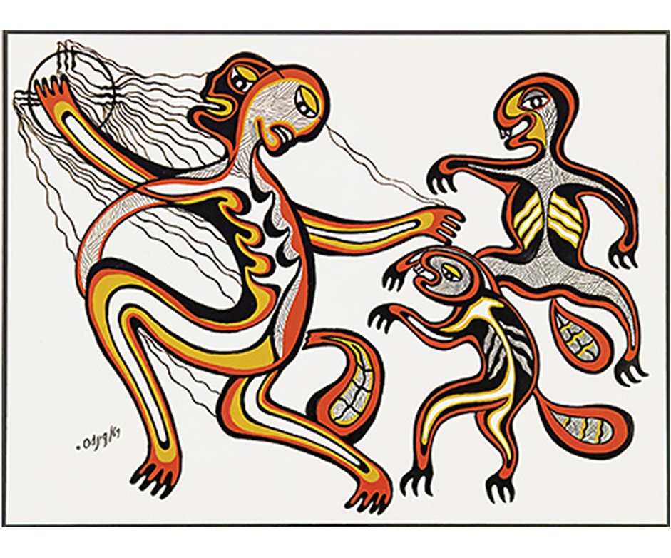 Nanabush and the Beavers, 1969 - Daphne Odjig