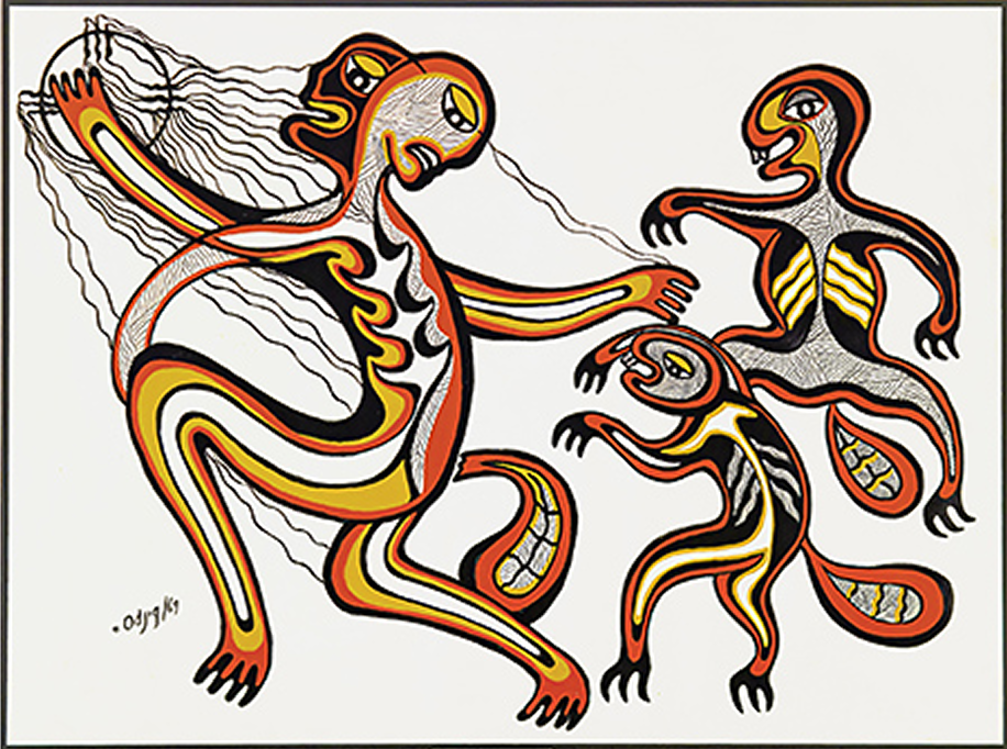 Nanabush and the Beavers, 1969 - Daphne Odjig