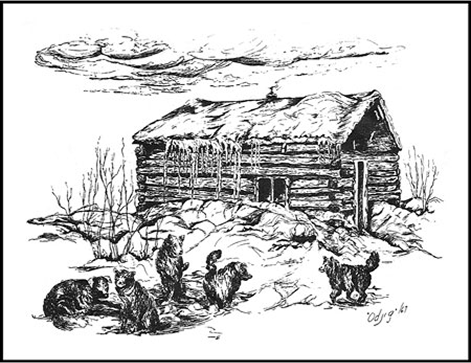 1003 Chemahawin Cabin, Series of the North, 1967 - Daphne Odjig