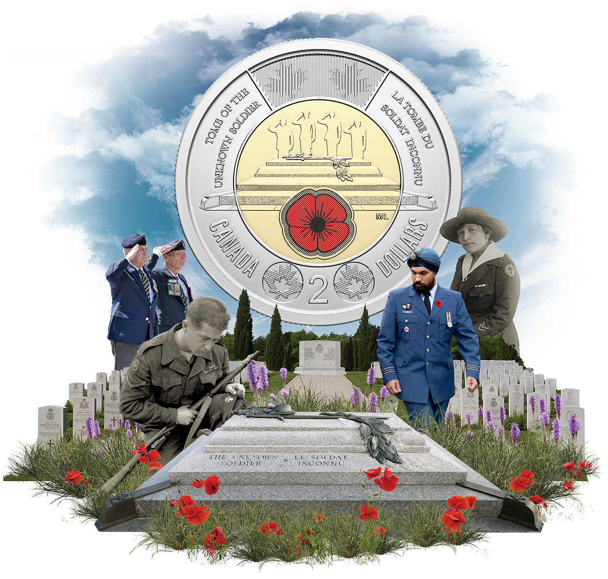 Salute the One Who Represents the Many Collage