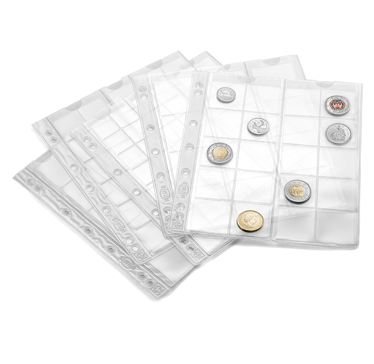 Assorted Coin Sheets - Package of Five