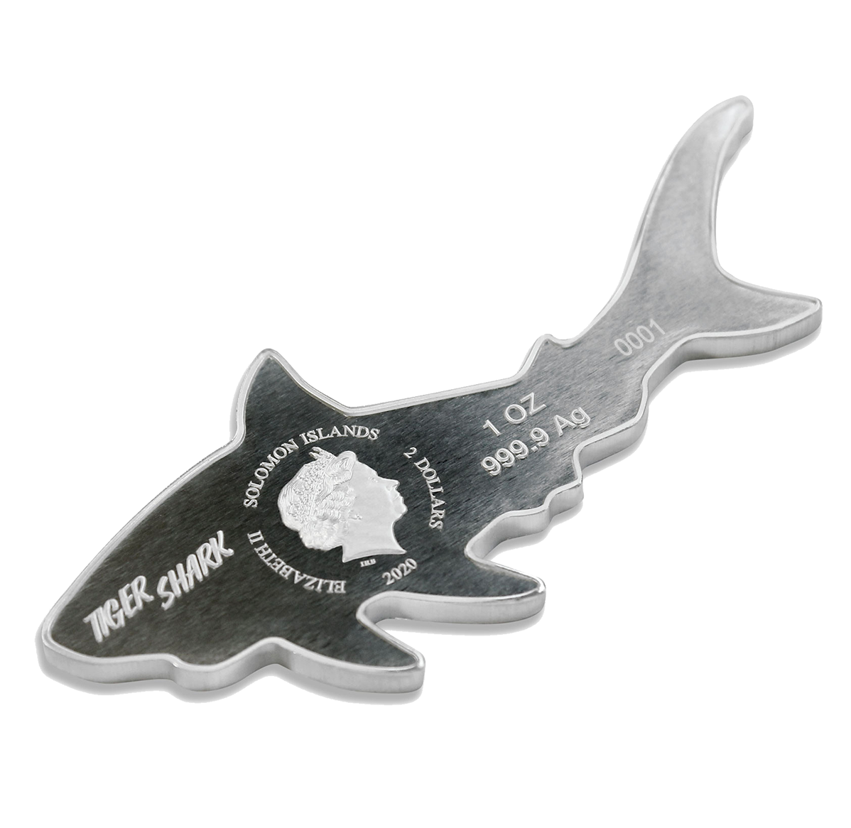 1  oz. Pure Silver Coin - Tiger Shark