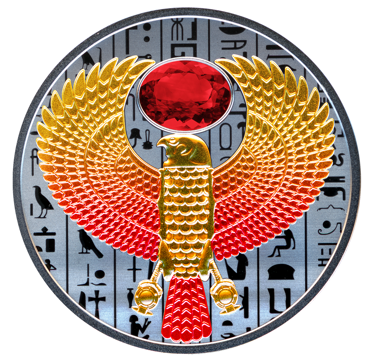 Pure Silver Gold-Plated Coin – Egyptian Falcon