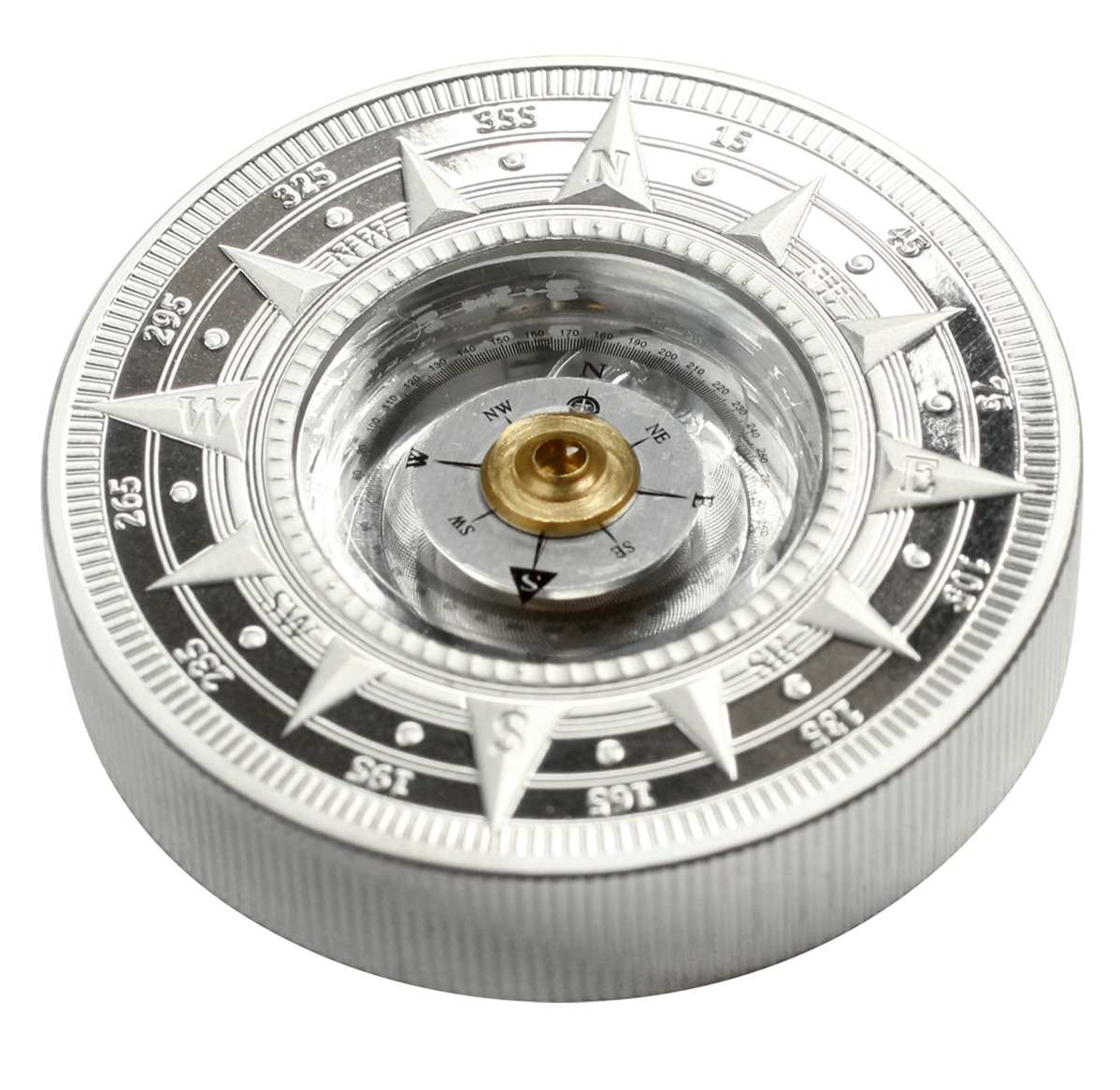 2.5 oz. Pure Silver Compass Coin - The Great Outdoors