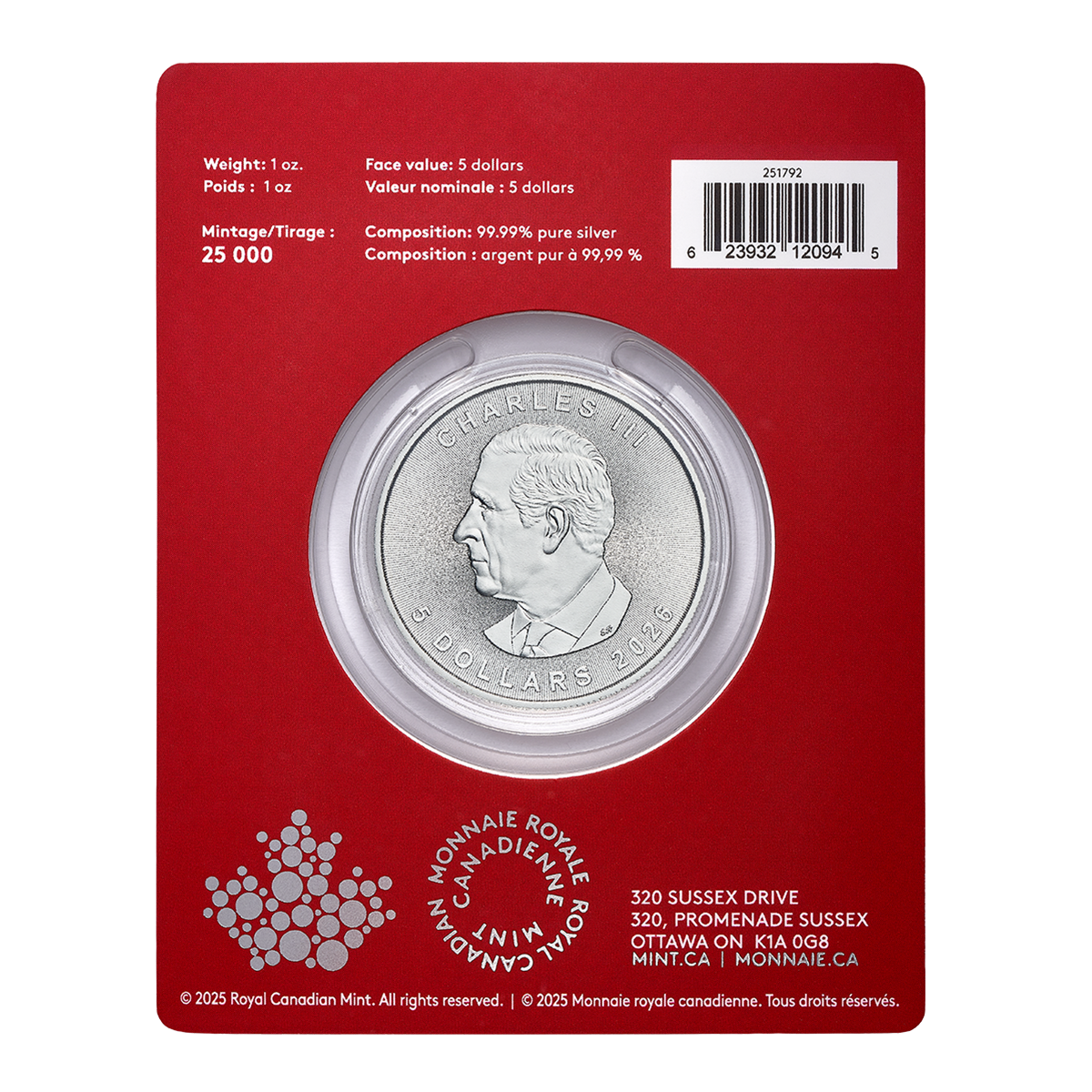 2026 Treasured Silver Maple Leaf: Year of the Horse Privy Mark - 1 oz. 99.99% Pure Silver Coin (Premium Bullion)