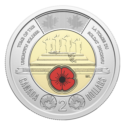  $2 Honouring Canada’s Unknown Soldier Commemorative Circulation Coin