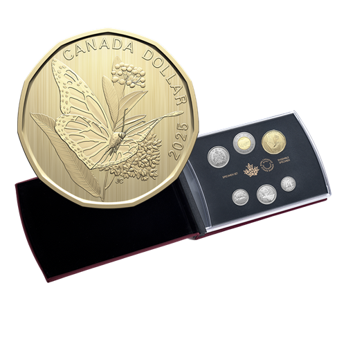 Specimen Set Monarch Butterfly 2025 w unique loonie design