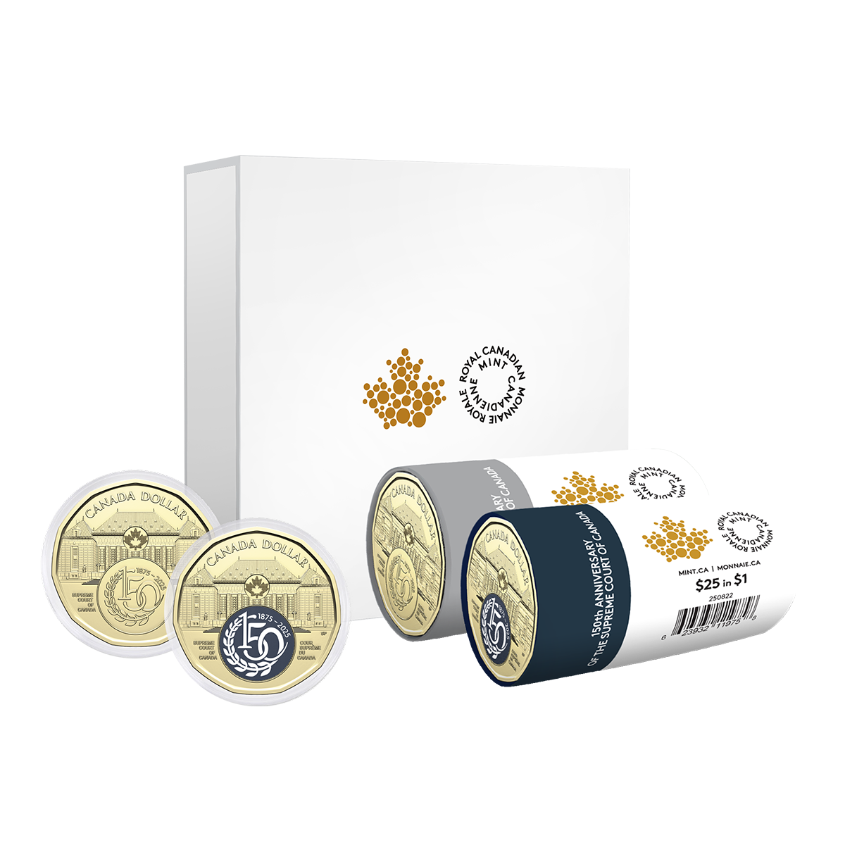 2025 $1 150th Anniversary of the Supreme Court of Canada Special Wrap Roll Box Set