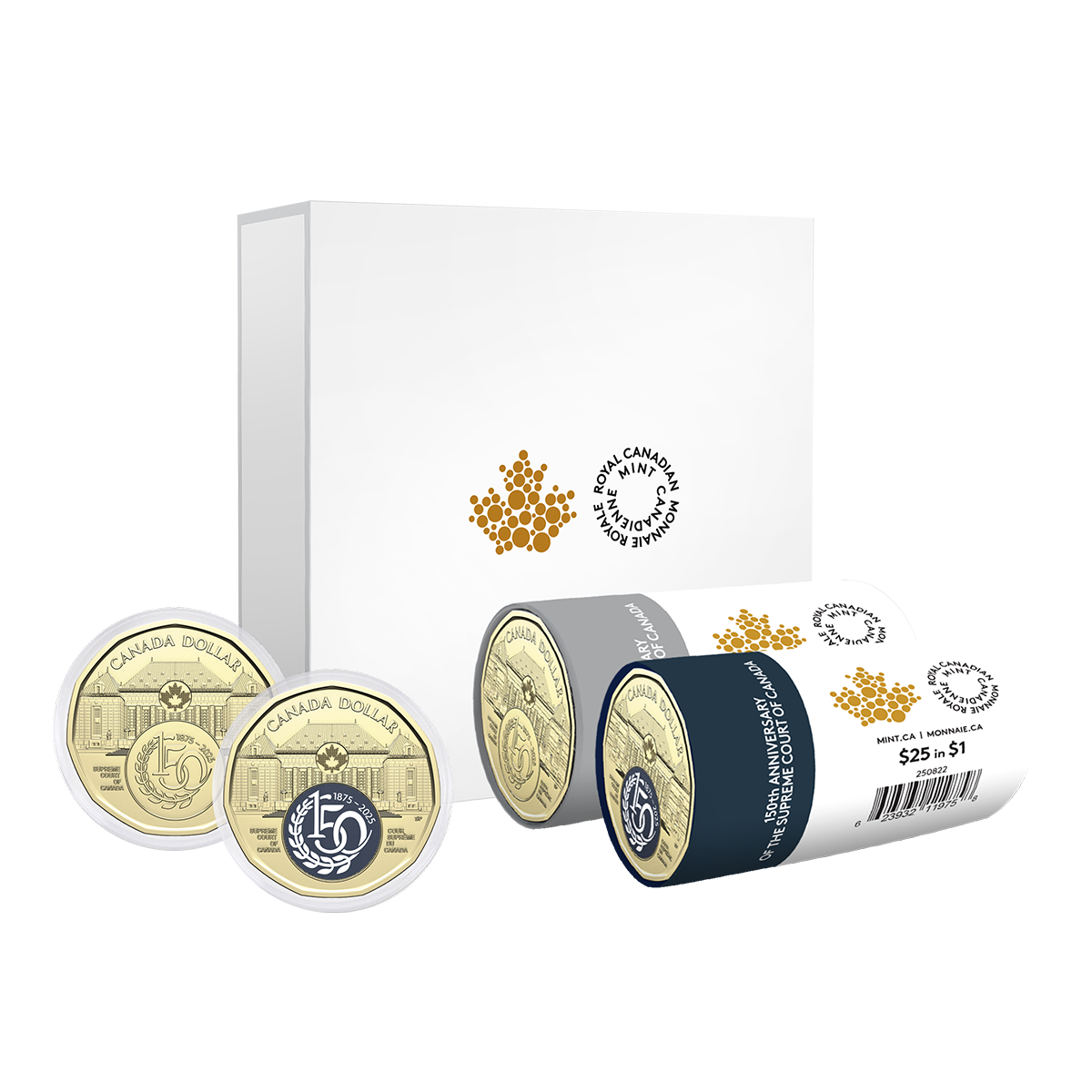 2025 $1 150th Anniversary of the Supreme Court of Canada Special Wrap Roll Box Set