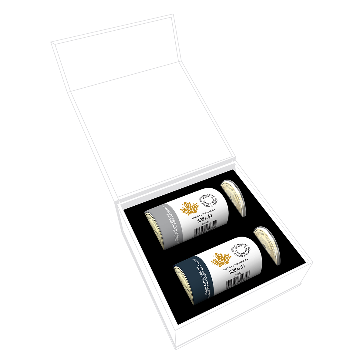 2025 $1 150th Anniversary of the Supreme Court of Canada Special Wrap Roll Box Set