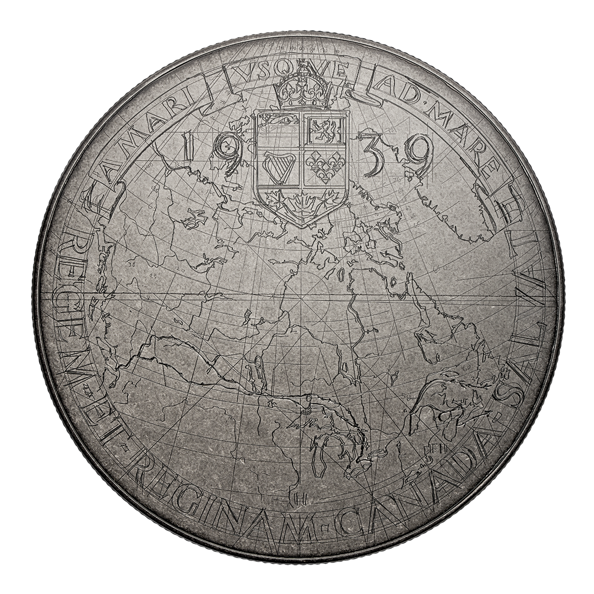 Emanuel Hahn’s Original Sketch: Royal Visit – 5 oz. Fine Silver Coin