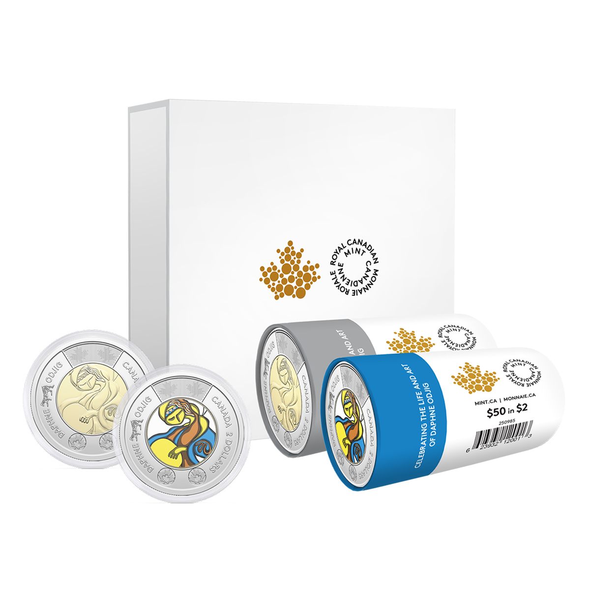 2025 $2 Celebrating the Life and Art of Daphne Odjig Special Wrap Roll Box Set