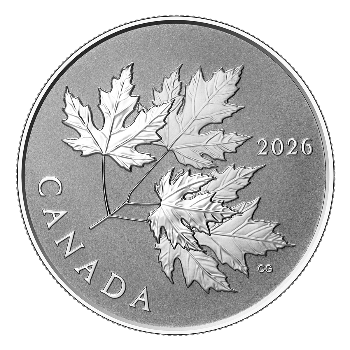 Gleaming Maple Leaves – 1/2 oz. Fine Silver Coin