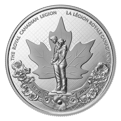 100th Anniversary of The Royal Canadian Legion – Fine Silver Proof Dollar (2026)