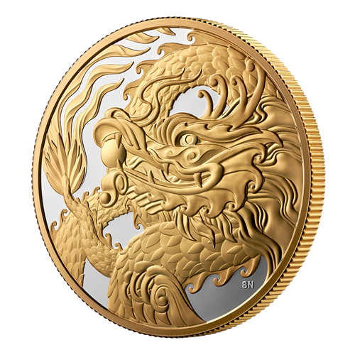 Angled reverse of Silver Coin