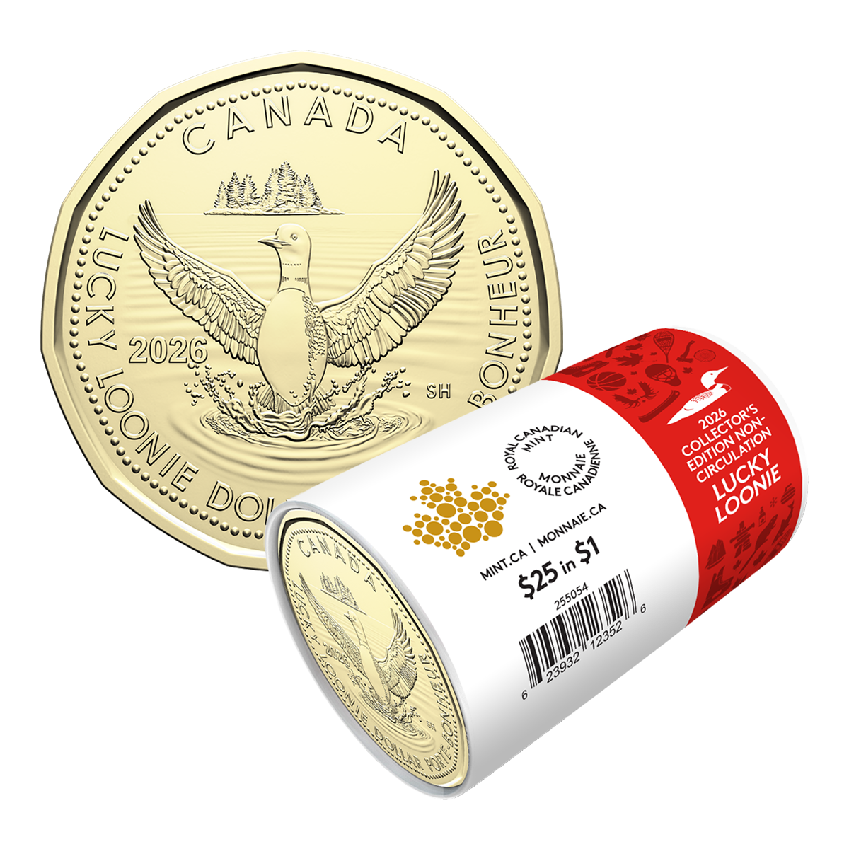 Lucky Loonie – Collector’s Edition Non-Circulation $1 Special Wrap Roll