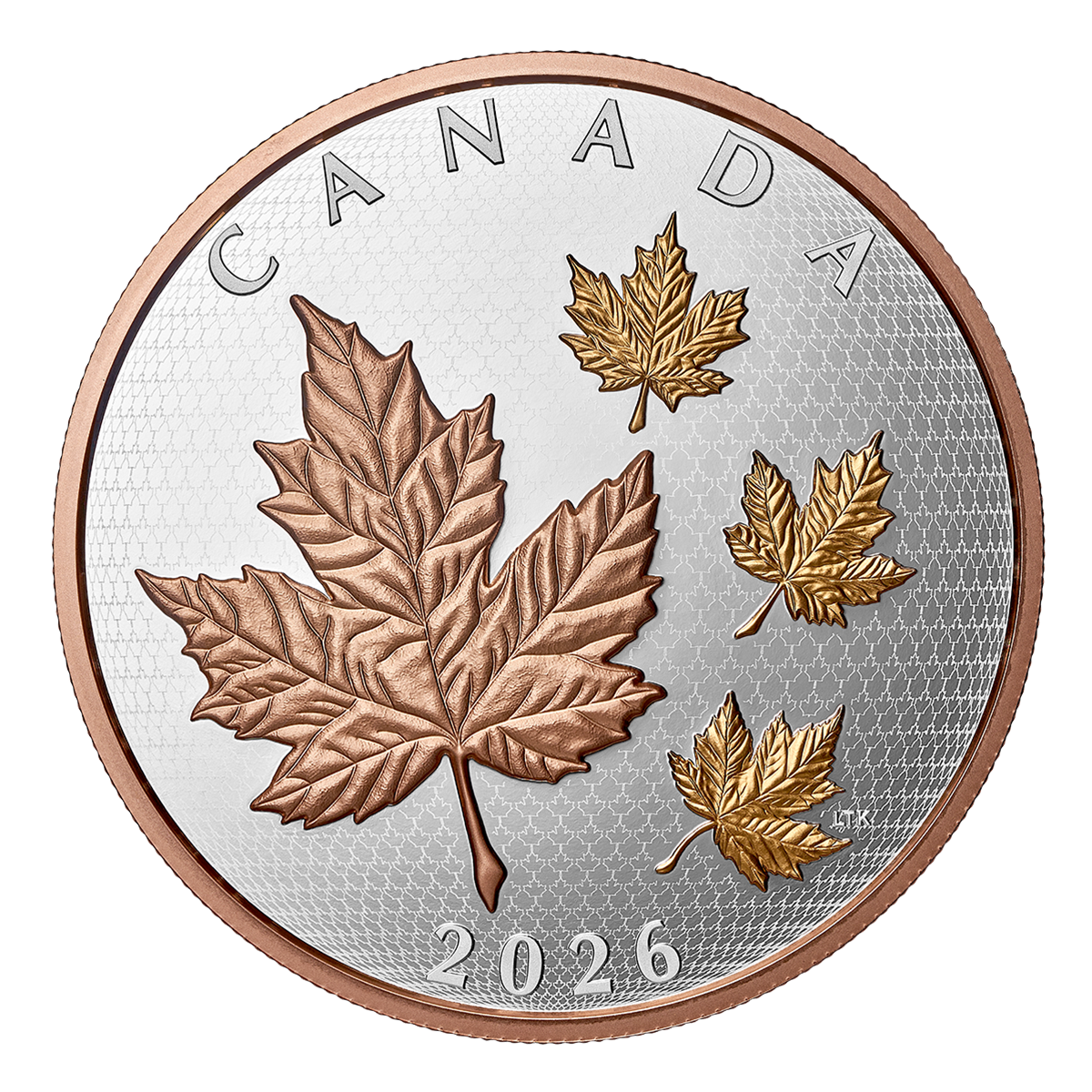 Maple Leaves in Motion – 5&nbsp;oz. Fine Silver Coin (2026)