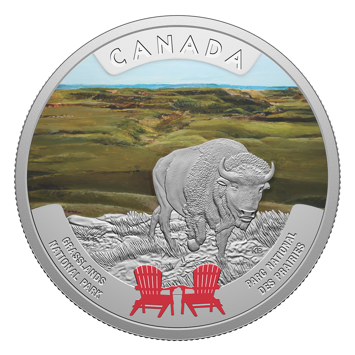 Canada’s National Parks – Grasslands National Park – 1 oz. Fine Silver Coin