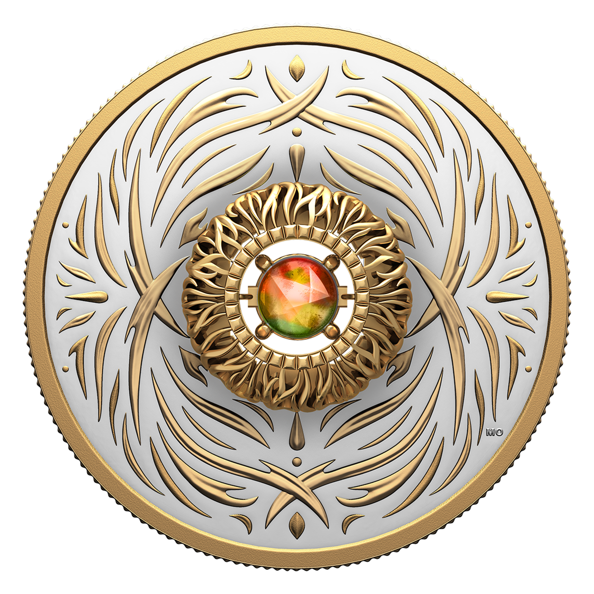 Dancing Ammolite: Elements of Nature - Fire – Fine Silver Coin