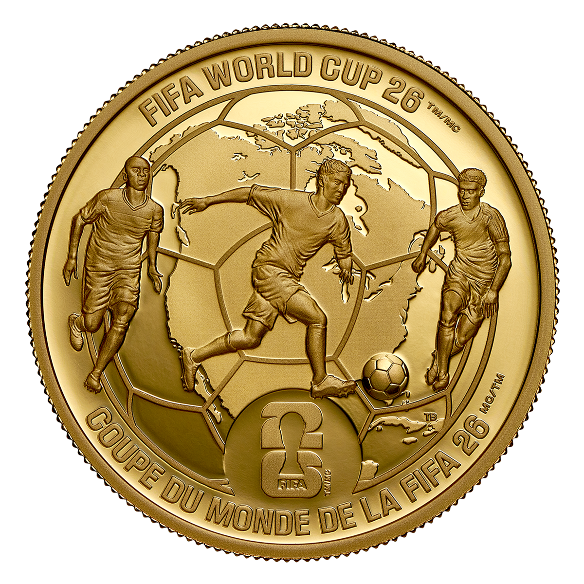 FIFA World Cup 2026ᵀᴹ: We All Play Together – 1 oz. Pure Gold Coin