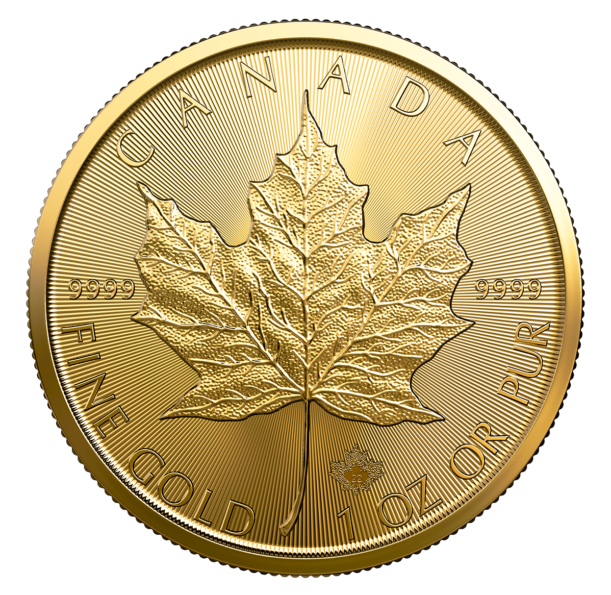 Pièce de 50 $ de 1 oz en or pur à 99,99 % 2022 - FÉO (pièce d'investissement) 