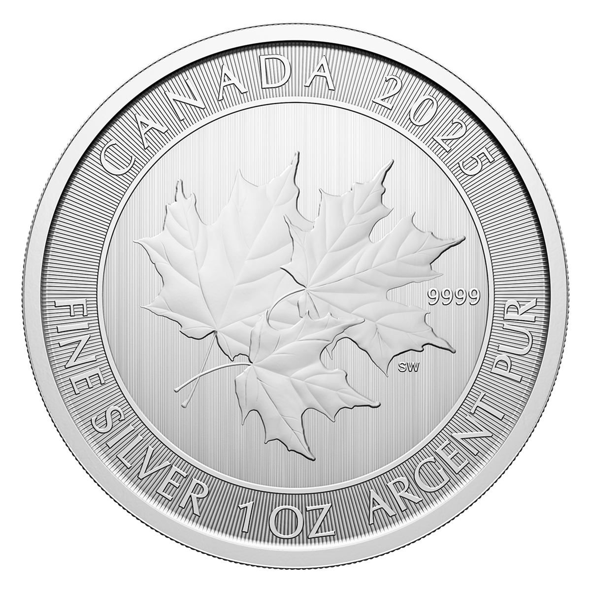 2025 Triple Maple - 1 oz. 99.99% Pure Silver Coin (Bullion)