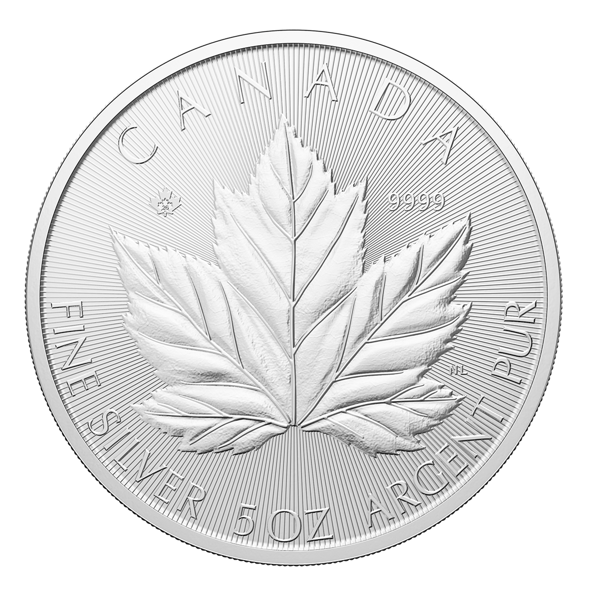 2026 Grand Maple Leaf - 5 oz. 99.99% Pure Silver Coin (Bullion) 